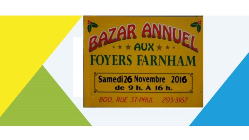 Bazar annuel aux Foyers Farnham