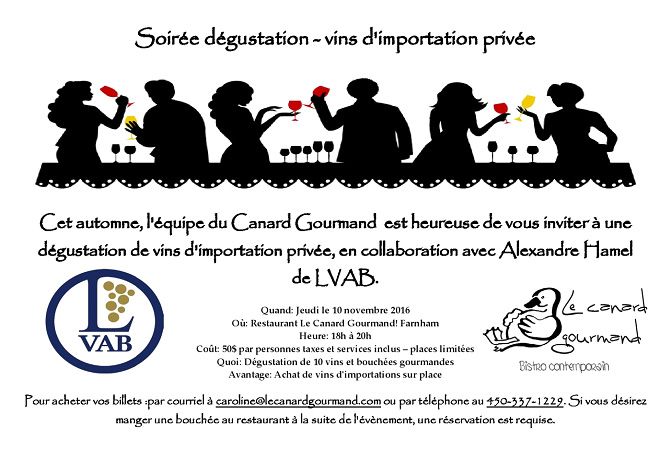 Soirée dégustation – Vins d’importation privée