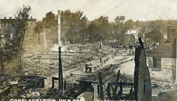 Incendie majeur rue du Dépôt le 30 juillet 1911.