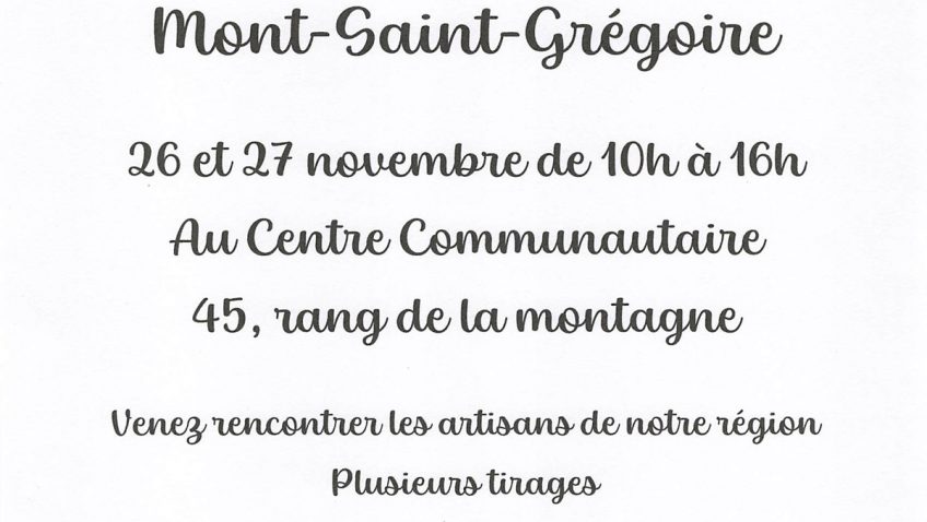 Marché de Noël au Mont-Saint-Grégoire