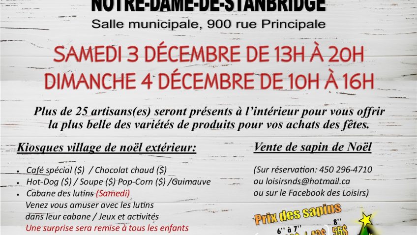 Marché de Noël à Notre-Dame-de-Stanbridge