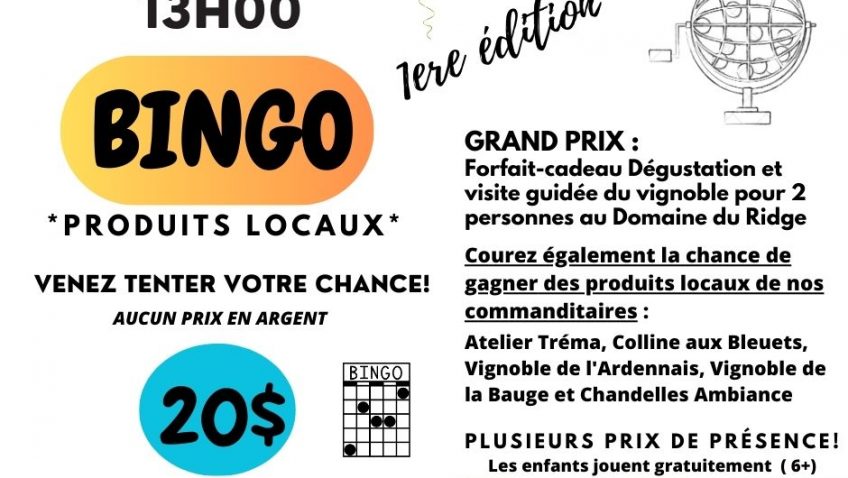 Première édition bingo à Notre-Dame-de-Stanbridge