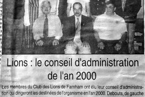 Lions : le conseil d’administration de l’an 2000