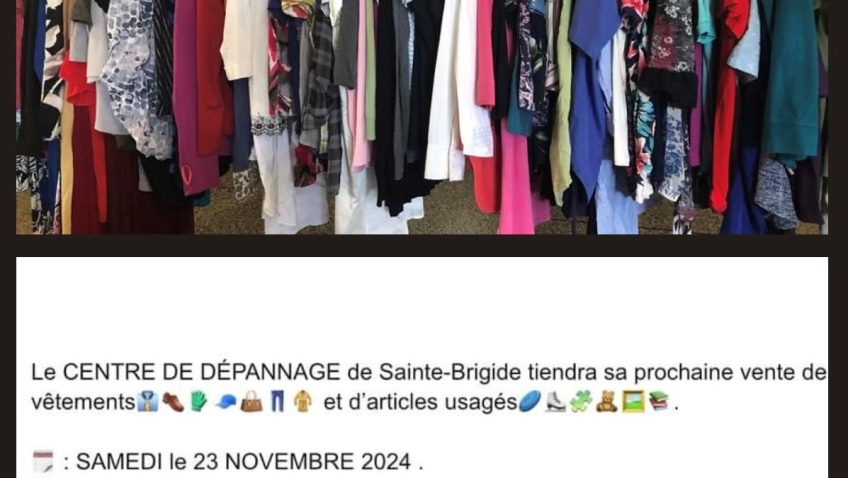 Vente de vêtements