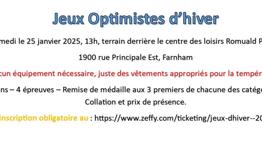 Jeux Optimistes d’hiver